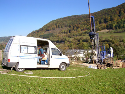 Messwagen zur Durchführung hydraulischer Tests